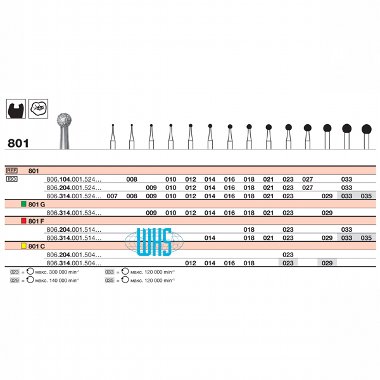 burs dental diamond 10