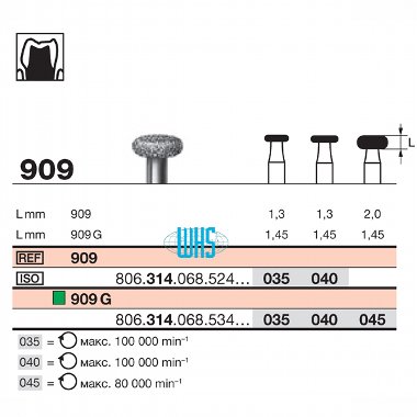 burs dental diamond 19b