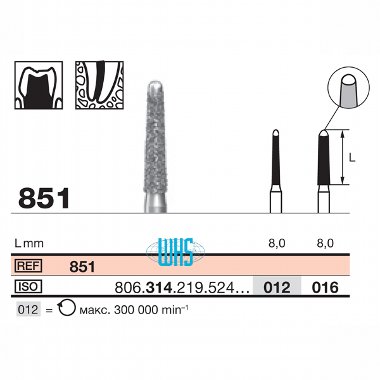 burs dental diamond 46b