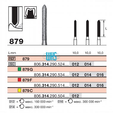 burs dental diamond 65