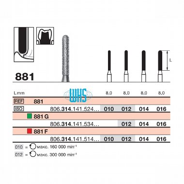 burs dental diamond 67