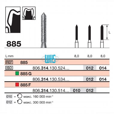 burs dental diamond 70